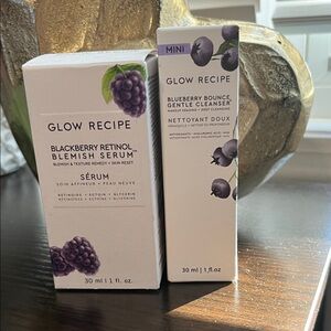 Glow Recipe Blackberry Retinol Blemish Serum & Blueberry Cleanser